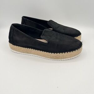 Gianni Bini Espardrilles Toe Black Leather Womens Shoes Size  9‎